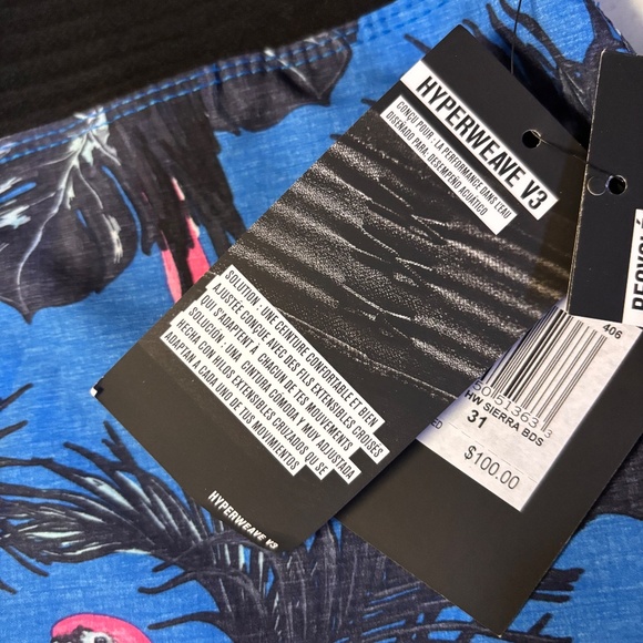 New mens Hurley Phantom Hyperweave board shorts size 31 - Picture 3 of 4